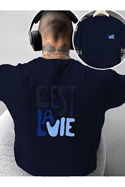 LAVİTTA Men'S/Women's Custom Printed Oversize Cotton Crew Neck T-Shirt Tshirt