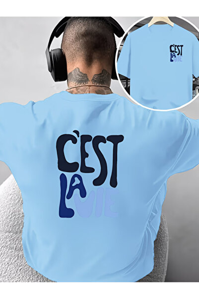 LAVİTTA Men'S/Women's Custom Printed Oversize Cotton Crew Neck T-Shirt Tshirt