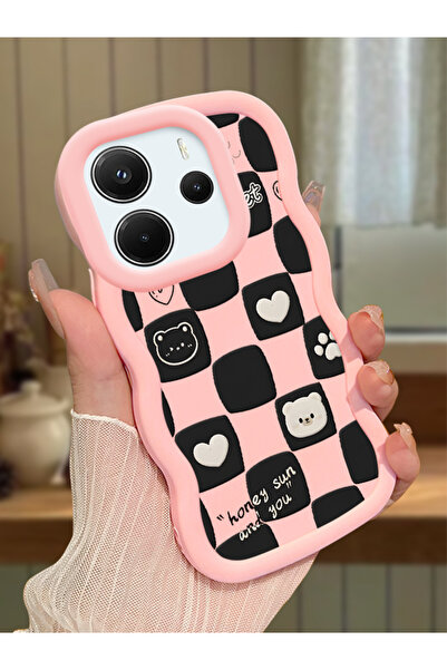 PATTERNOVA Xiaomi Redmi Note 14 4G Uyumlu Basit damalı desen, dayanıklı darbe...