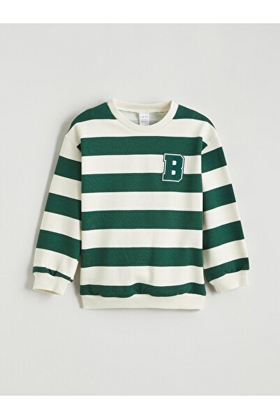 LC Waikiki Striped Baby Boys' Thick Sweatshirt