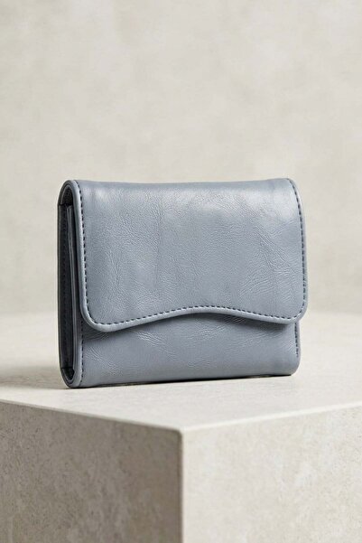 Madmext Μπλε Πτυσσόμενο Μίνι Γυναικείο Πορτοφόλι MG2843