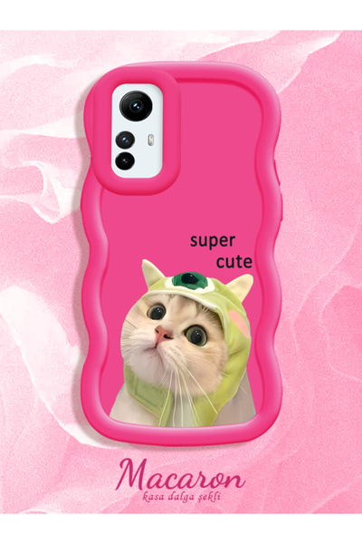 CASEVIBE Xiaomi Redmi Note 12S Uyumlu Şirin kedi desenli, kaliteli ve dayanık...