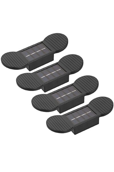 Bibilel Σετ 4 Ηλιακών Λαμπτήρων LED, Bibilel, Θερμό Λευκό, Μαύρο