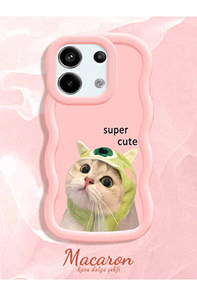 CASEVIBE Xiaomi Redmi Note 13 Pro 5G Uyumlu Şirin kedi desenli, kaliteli ve d...
