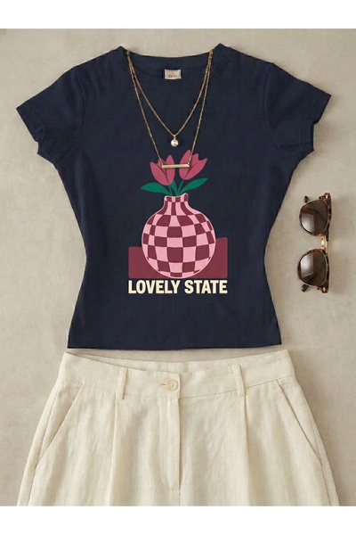 KVİNS Γυναικείο SPRINE εμπριμέ - Lycra κοντομάνικο μπλουζάκι κορμάκι