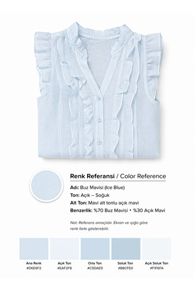 Vireo Club Women's Transparent Ruffled Blouse