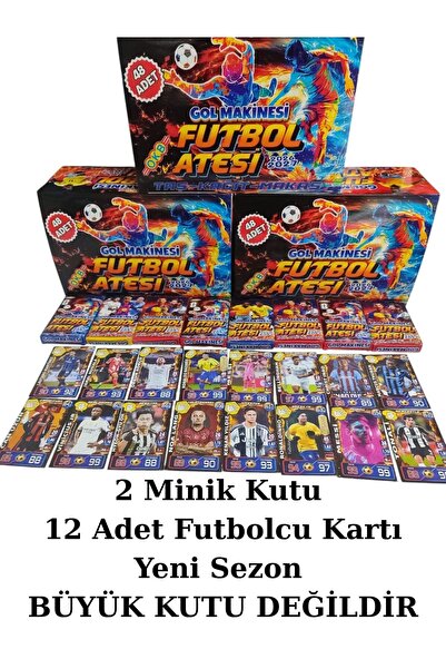 Emrah Gültekin Futbol Ateşi Gol Makinesi 2 Minik Kutu 12 Futbolcu Kartı Kolek...