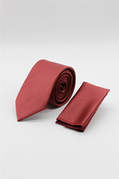 İmza Μπορντό Απλή Σατέν Γραβάτα 1090260200