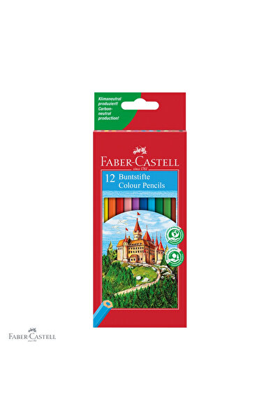 Faber Castell Set de 12 creioane colorate hexagonale Faber-Castell, culori vi...