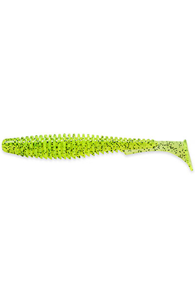 FishUp U-Shad 10.1cm #055 Chartreuse Black 10.1cm #055 Chartreuse Black