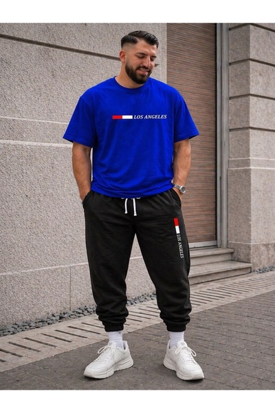 FAEL LİFE Unisex T-Shirt and Sweatpants Los Angeles Printed Set