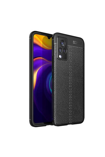 zore Vivo V21 Case Brsa Niss Silicone Cover - Black