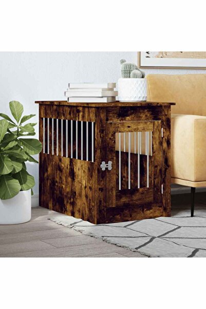 vidaxl Κλουβί Σκύλου Καπνιστή Δρυς 55x80x68 εκ. από Επεξεργ. Ξύλο