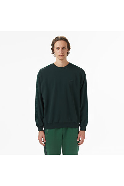 Lacoste Erkek Relaxed Fit Bisiklet Yaka Koyu Yeşil Sweatshirt