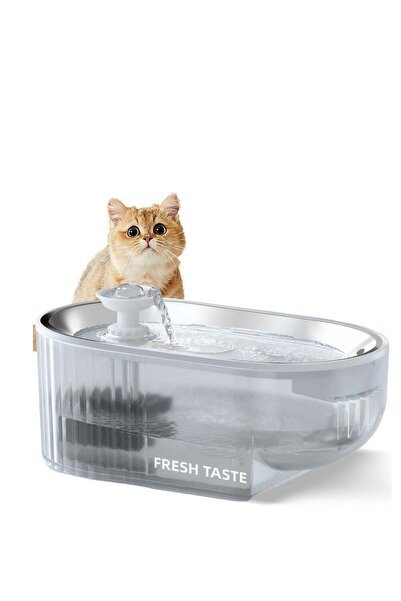 Arabest Cat Water Fountain,304 Stainless Steel,Ultra-Quiet 5V Pump,Emergency ...