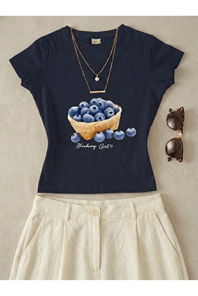 KVİNS Γυναικείο εμπριμέ μπλουζάκι με κοντό μανίκι από Lycra