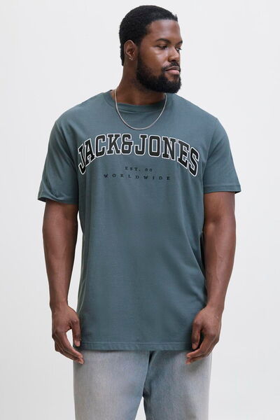 Jack & Jones Μπλουζάκι με κοντό μανίκι και λαιμόκοψη ουράνιου τύπου σε μεγάλο...