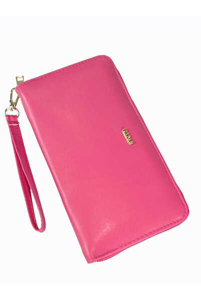 OLLBAG 1018 Leather Large Size Wallet / Clutch Bag Fuchsia-Fusya