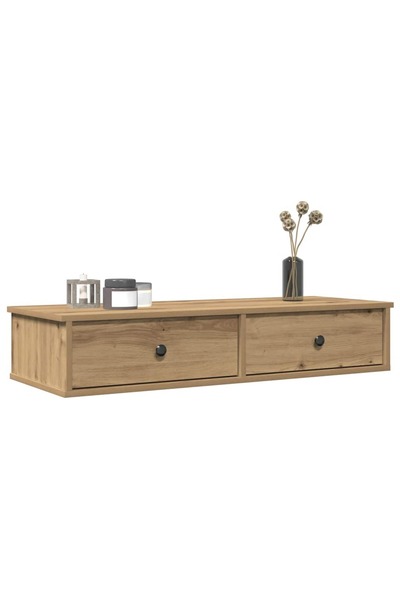 vidaxl Ράφι τοίχου με συρτάρια Δρυς Αρτιζιανή