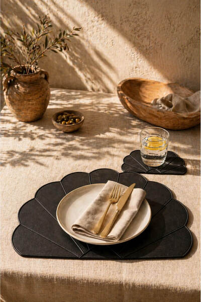 Anadolu Saray Μαύρο δερμάτινο μαύριστο δέρμα 1 ΤΕΜ. Αμερικάνικο σετ σουπλά κα...