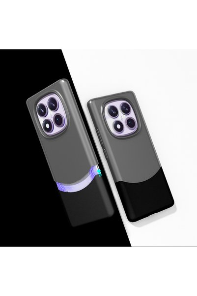 zore Redmi Note 14 Pro 4g Case with Magnet Brsa Double Cover - Black