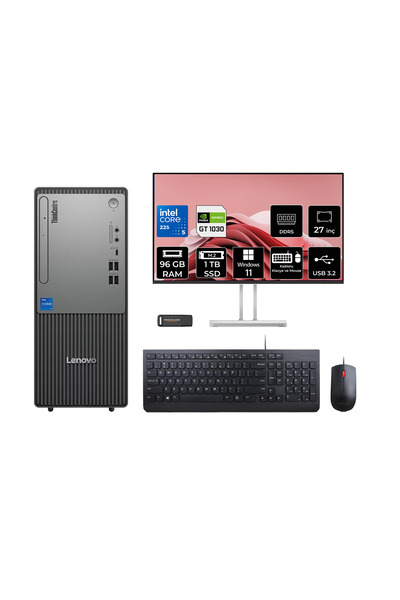 LENOVO ThinkCentre Neo 50T G6 Ultra 5 225 96GB 1TB SSD GT1030/4GB W11P Masaüs...
