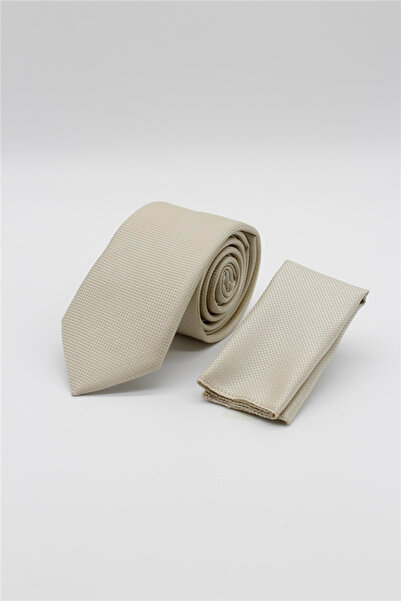 İmza Μπεζ γραβάτα με σχέδιο μάτι πουλιού 6 εκ. 1090260100