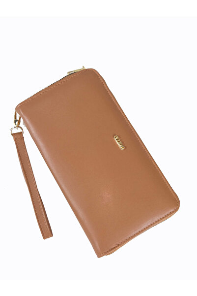 OLLBAG 1018 Leather Large Size Wallet / Clutch Bag Brown