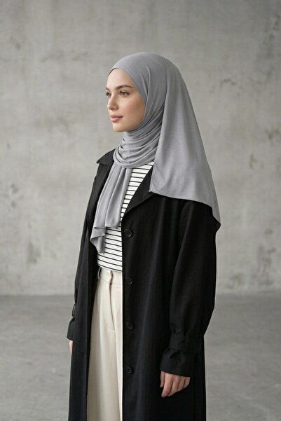 Aisha's Design شال قطني ممشط عملي للاستخدام اليومي مضاد للانزلاق، PS-60، رمادي 2