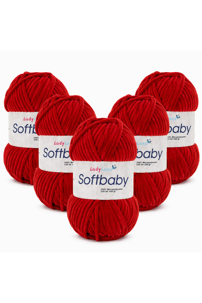 Ladylana SoftBaby (Βελούδινο) Νήμα για πλέξιμο στο χέρι (5 νήματα) 545 ΣΚΟΥΡΟ...