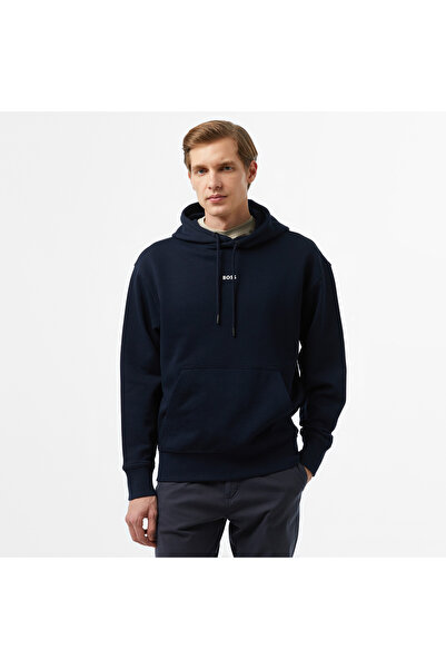 BOSS Erkek Mavi Sweatshirt