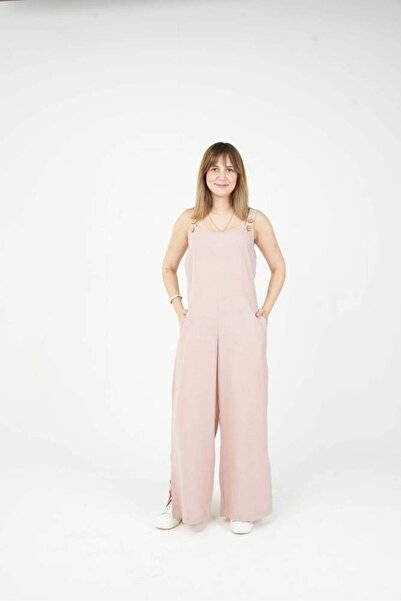 OEMS Nude Linen Jumpsuit - XL