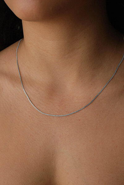 ESBAFLOR Steel Ghost Gourmet Chain Necklace Minimal Tarnish Resistant 1mm Sui...