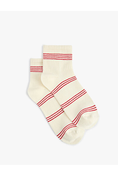 Koton Set of 3 Striped Cotton Tennis Socks