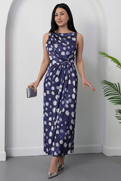 PULLIMM Φόρεμα με τετράγωνο γιακά με σχισμή μέση YZC25Y223