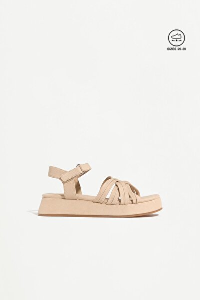 LEFTIES Suni süet platform sandalet