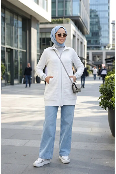 sefamerve Καπιτονέ καπάκι με φερμουάρ 71217-01 Κρεμ