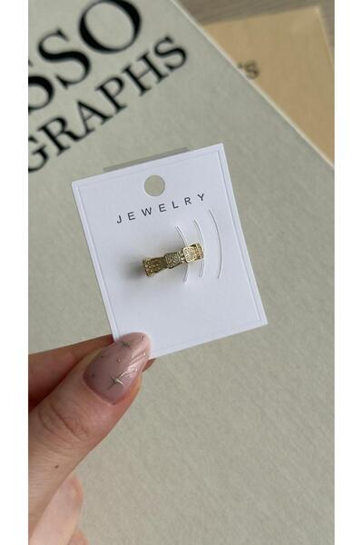İREM YILDIZ Premium Zirkon Taşlı Gold Ear Cuff Deliksiz Kulak Küpesi