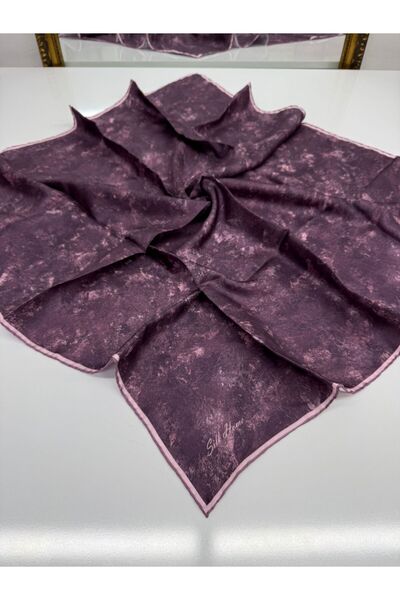 Silk Home Μεταξωτό μαντήλι τουίλ σε ροζ πούδρα, τόνους ροζ, με σχέδιο μπατίκ ...