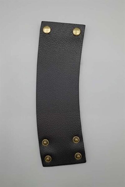 Karakedi Black Gothic Wide Leather Bracelet