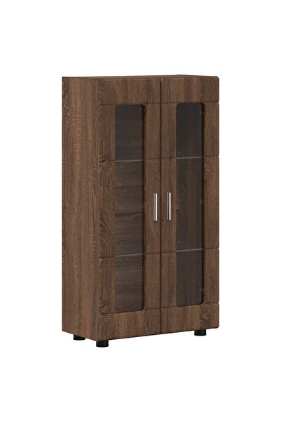 vidaxl Πλαϊνό γραφείο Καφέ δρυς 55,5 x 29 x 100 εκ Επ. ξύλο880258