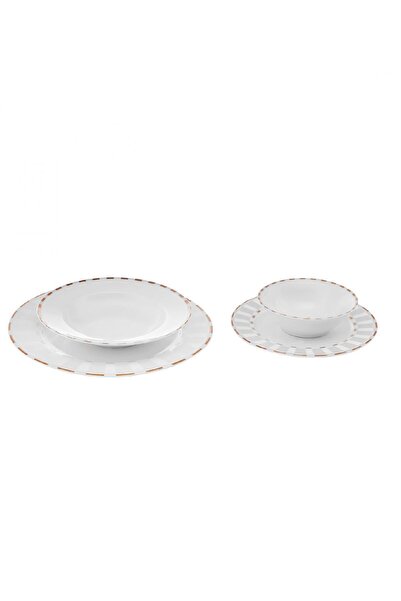 Karaca Elegance Bone Aries Metalic 24 Parça 6 Kişilik Yemek Takımı