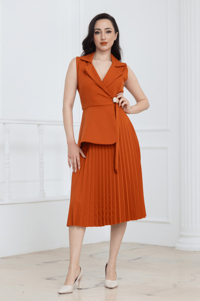 BEYBOS Φόρεμα μίντι με λεπτομέρειες πιέτες - ΚΙΡΕΜΙΤ