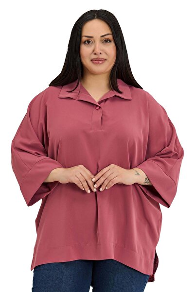 DISENTIS MODEST Πουκάμισο μεγάλου μεγέθους με γιακά, μανίκια τριών τετάρτων, ...