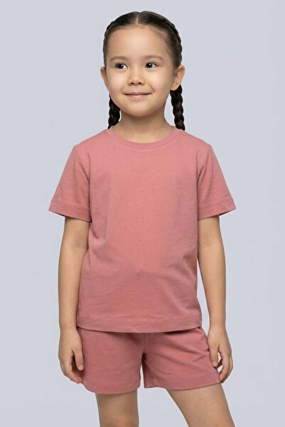 Brix Κοριτσίστικο σετ πιτζάμες από 100% βαμβάκι 7819 Χρώμα Dusty Rose