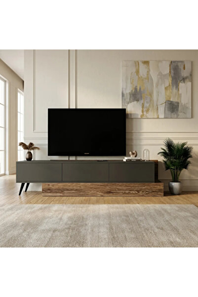 Stylish Home طاولة تلفزيون مودرن بتصميم طبقات فاخرة وأدراج تخزين ذكية | TV55BR