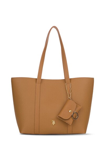 U.S. Polo Assn. Γυναικεία Τσάντα Ώμου Camel US26309 – Καθημερινό, Κομψό Σχέδι...