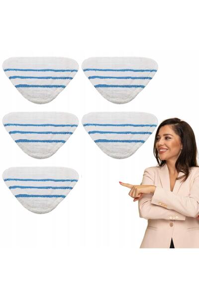 AreoSe Set 5 lavete de rezervă pentru mop AreoSe, 20.5x28.5cm, alb/albastru, ...