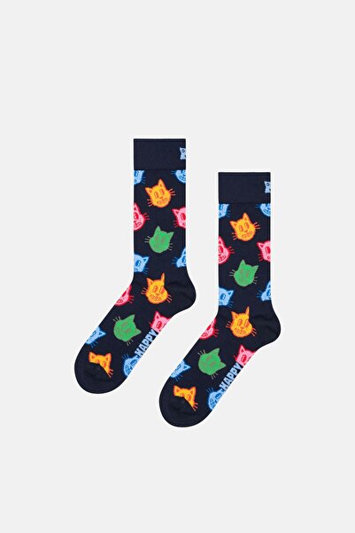 Happy Socks - Women's Colorful Cat Patterned Socks