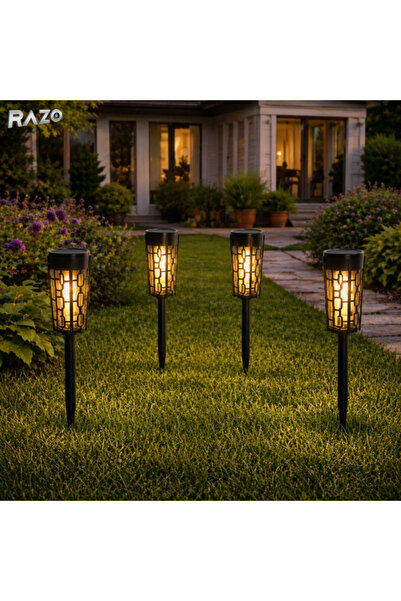 Razo Σετ 4 φωτιστικών κήπου XF-2907, LED, Φωτισμός εξωτερικού χώρου, 100% ηλι...